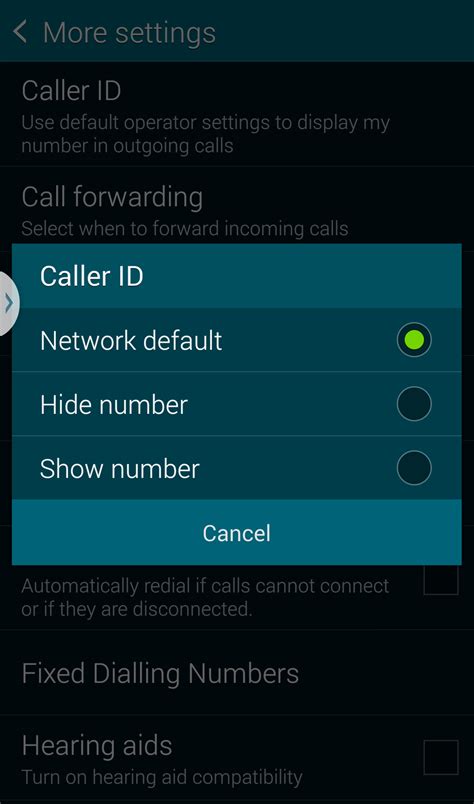 How do I hide my number on Samsung s7?